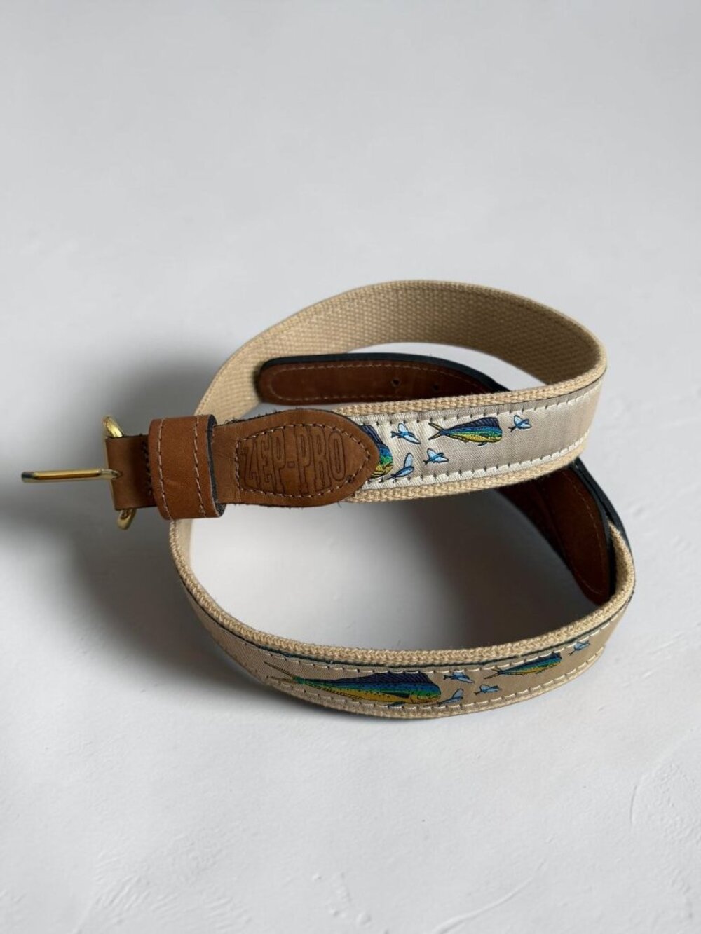 ZEP PRO Men’s  Fish School Beige Canvas Belt Size 30